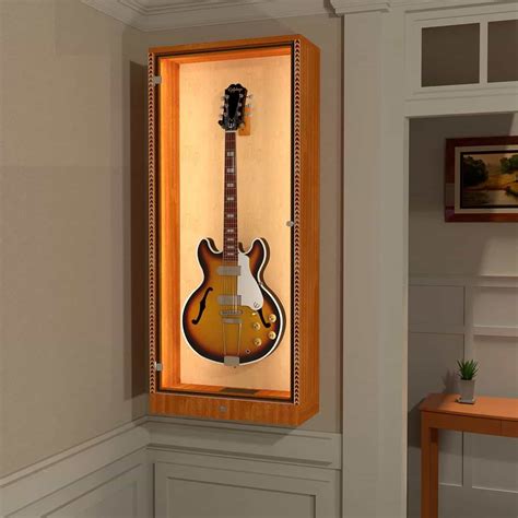 electric guitar shadow box|wall mounted guitar display cases.